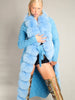 CAVO Fur & Cashmere Cardigan in Blue