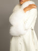 Foxy Leather Coat w/ Fox Fur In White