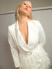 FIFTH AVE Feathers Dress in White