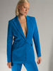 NAOMA Blazer & Flared Pants Set in Blue