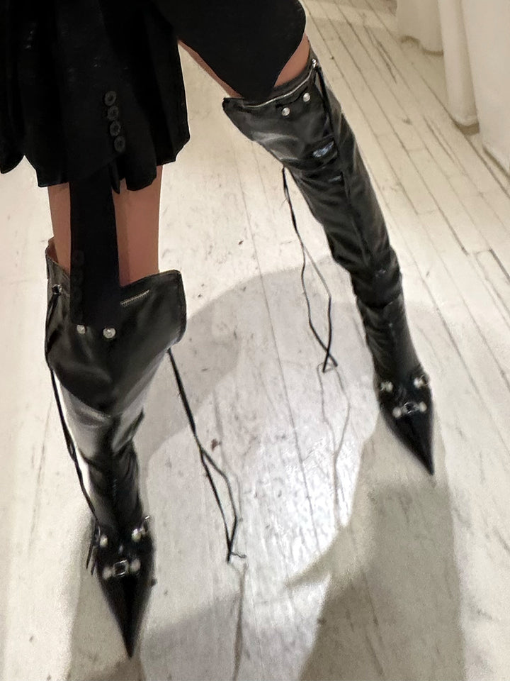 Pointed Toe Over The Knee Boot