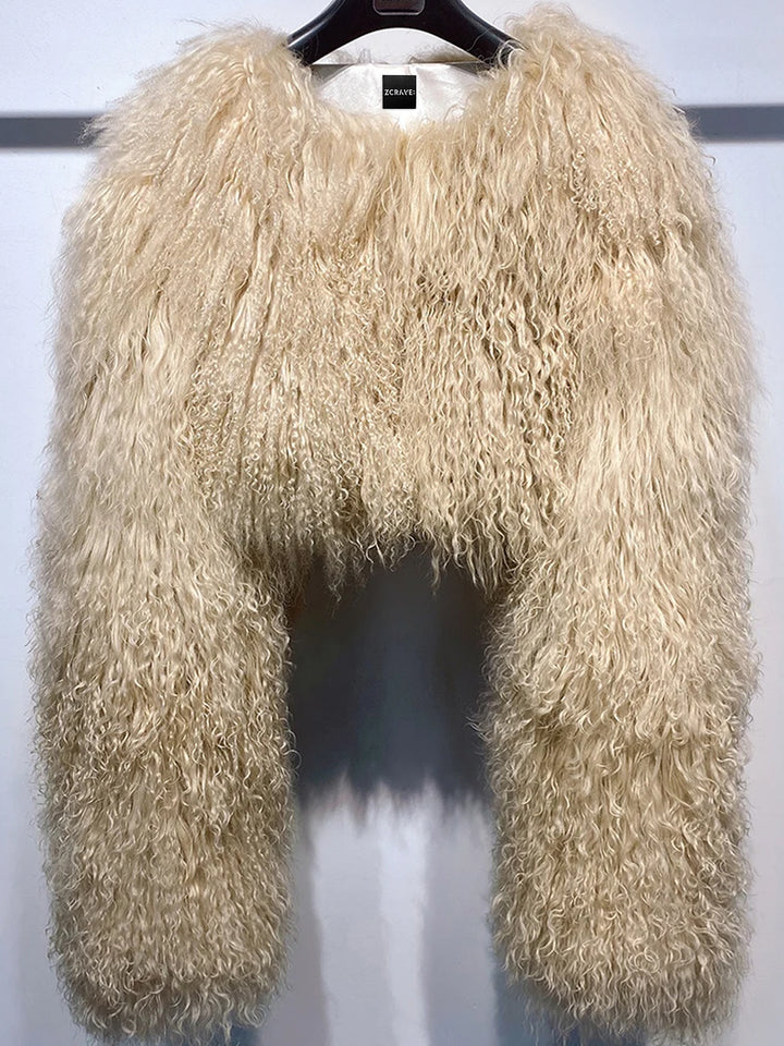 RICCIA Shearling Cropped Jacket