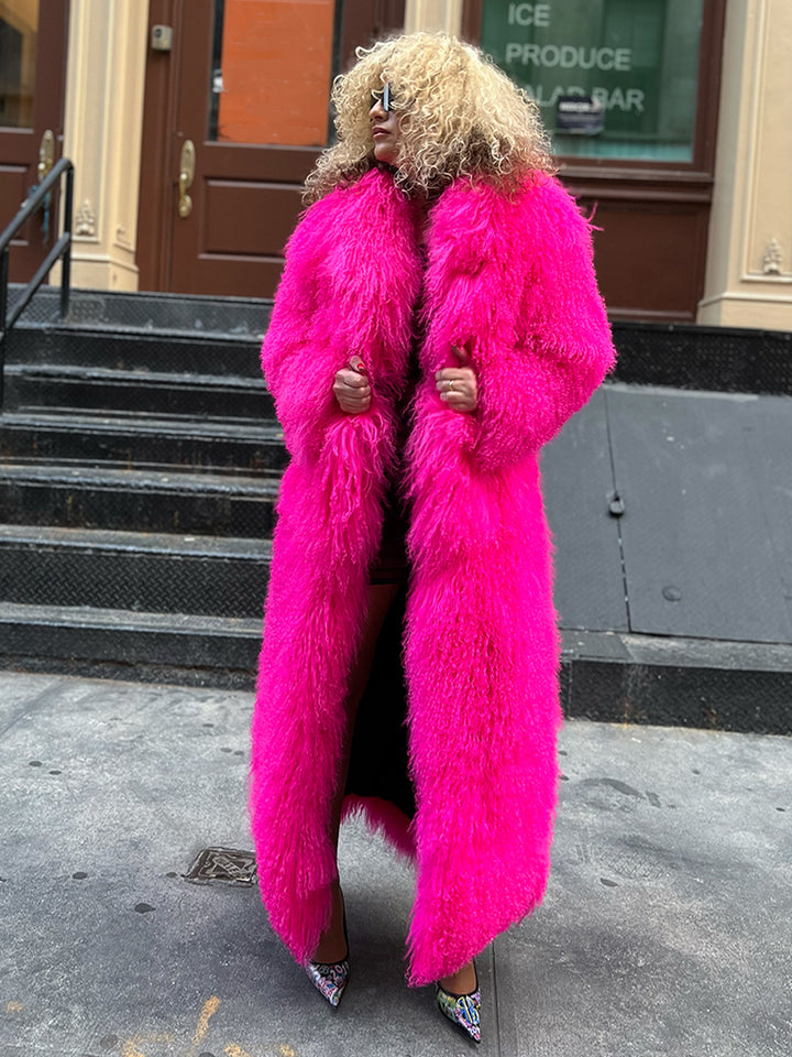 ZIALE Fur Oversize Maxi Coat