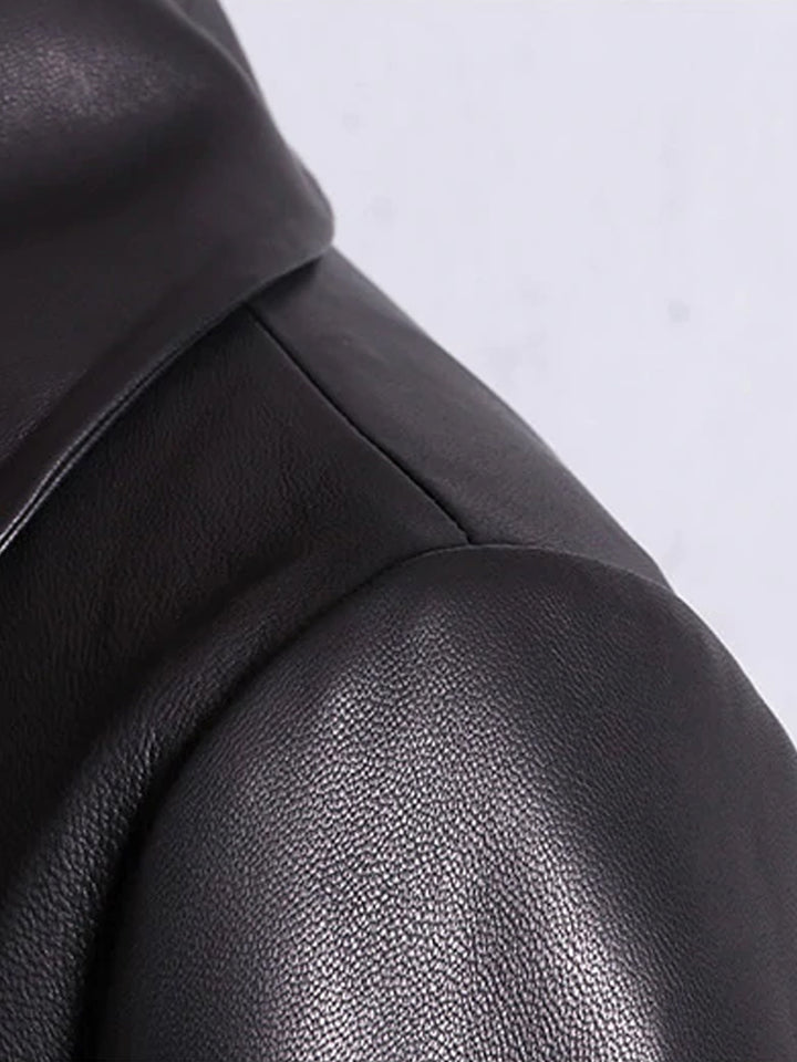 HOUDA Maxi Leather Trench Coat