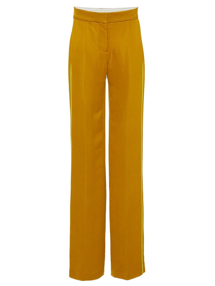 Tasseled Satin Blazer + Pants in Gold