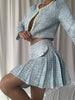 LE'ROSE Jacket & Skirt Set in Blue