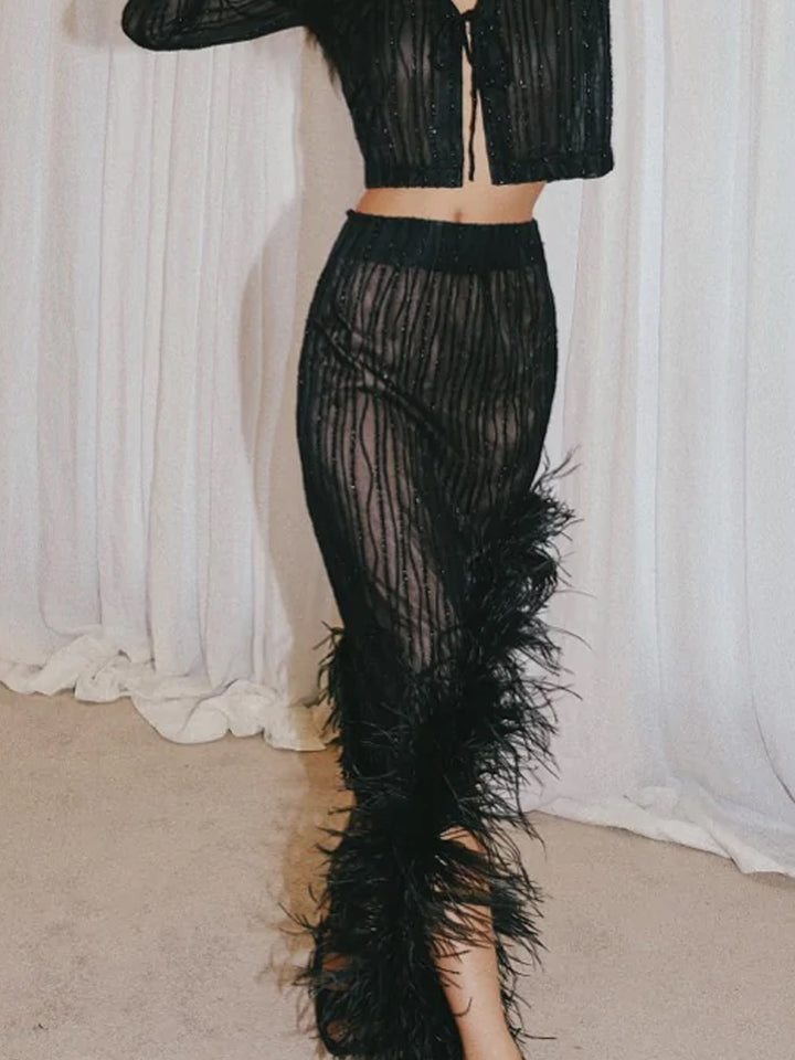 SIA Feathers Skirt