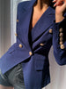 PENELOPE Double-Breasted Blazer in Blue