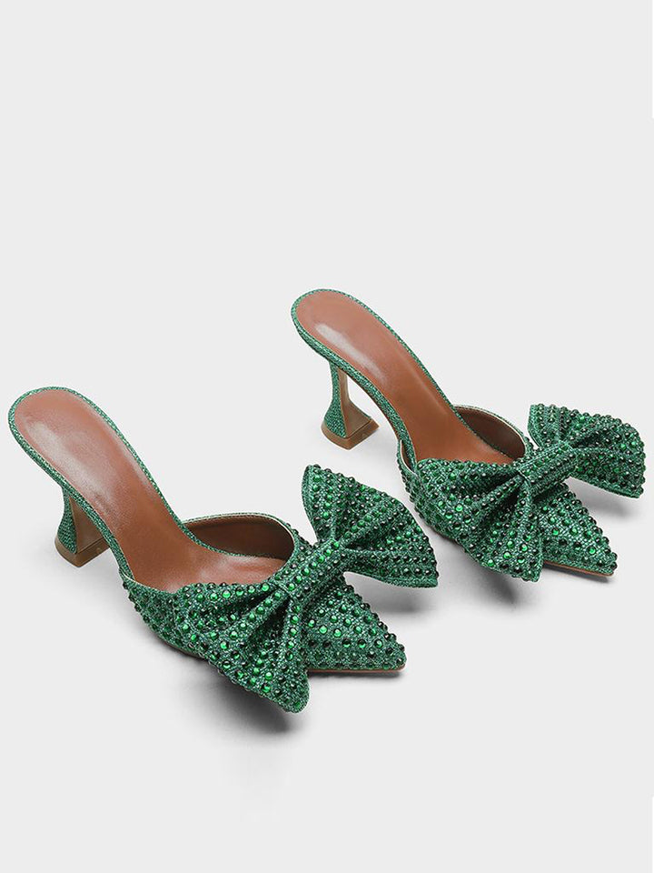 Pointed Toe Bow High Heels Pumps