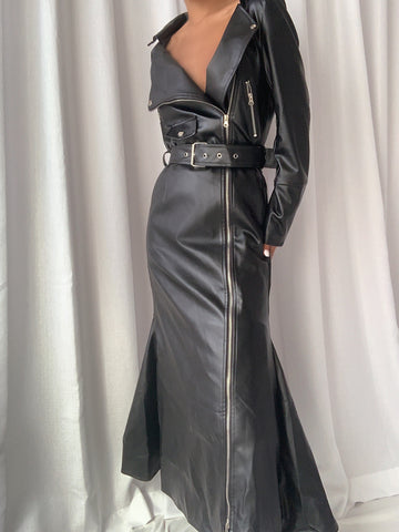 SHANE Leather Maxi Dress