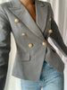Double Breasted Blazer in Pale Gray
