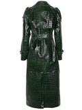 TRINA Patent Leather Trench Coat