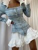 SANE Tweed Dress & Skirt Set in Blue