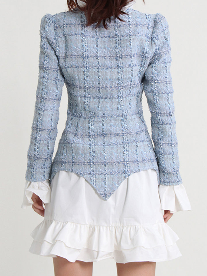 SANE Tweed Dress & Skirt Set in Blue