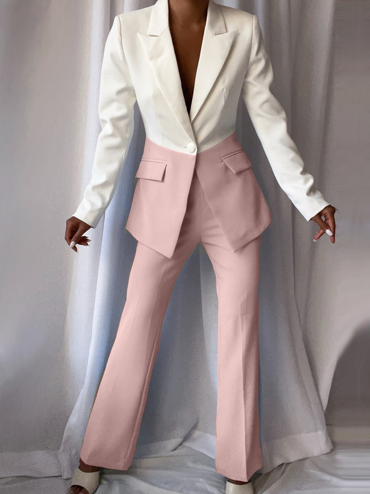 PETELE Blazer & Pants Set in Light Pink