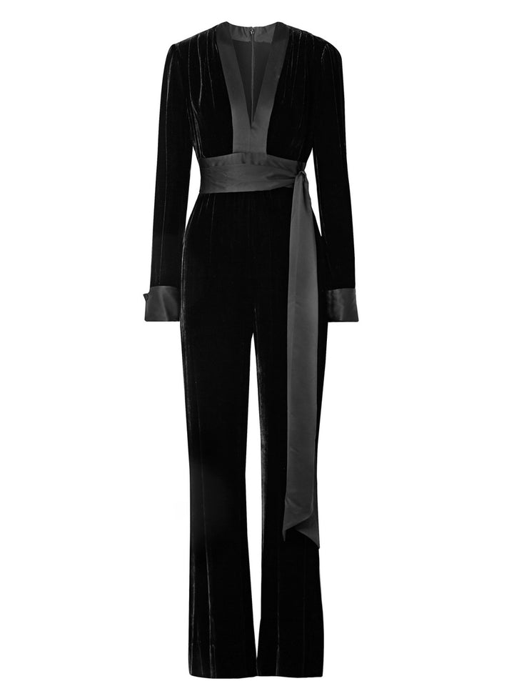 Black Velvet Jumpsuit