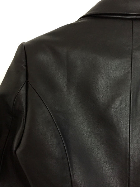 Double-Breasted Leather Blazer – ZCRAVE