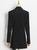 ELEINNE Blazer Mini Dress in Black