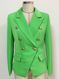 Double Breasted Blazer in Hunter Green
