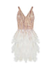 GIANNA Feathers & Sequins Mini Dress