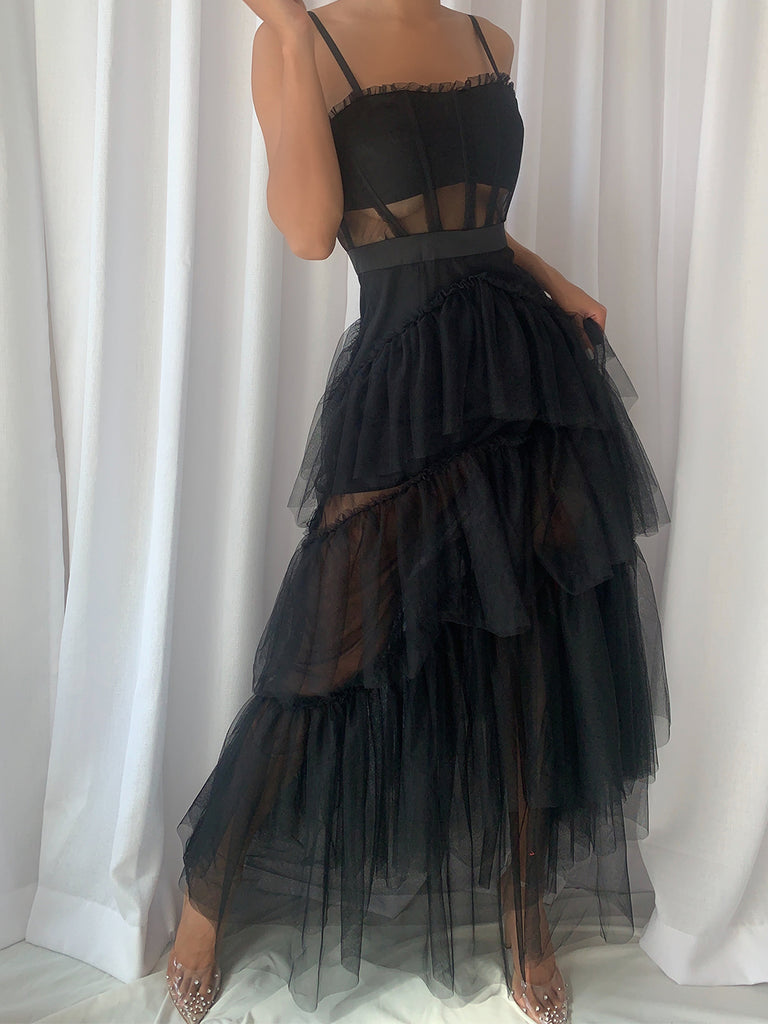 DIDA Tulle Dress in Black – ZCRAVE