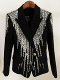 Sequins Double Breasted Blazer