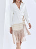 ACES Tasseled Blazer-Dress in White