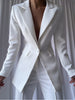 NAOMA Blazer & Flared Pants Set in White