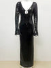 SAHARA Sequins Maxi Dress in Black