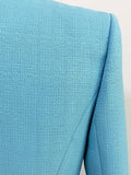 Double-Breasted Blazer in Light Blue
