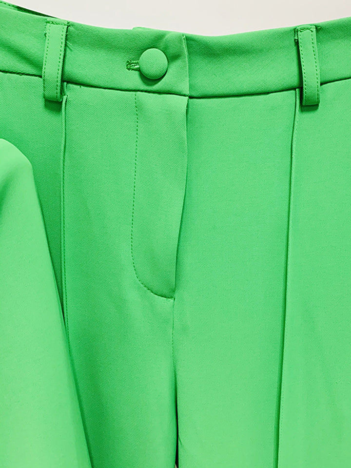 NAOMA Blazer & Flared Pants Set in Green