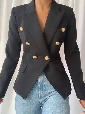 Double-Breasted Blazer in Black