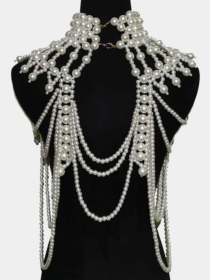Simulated Pearl Body Chain