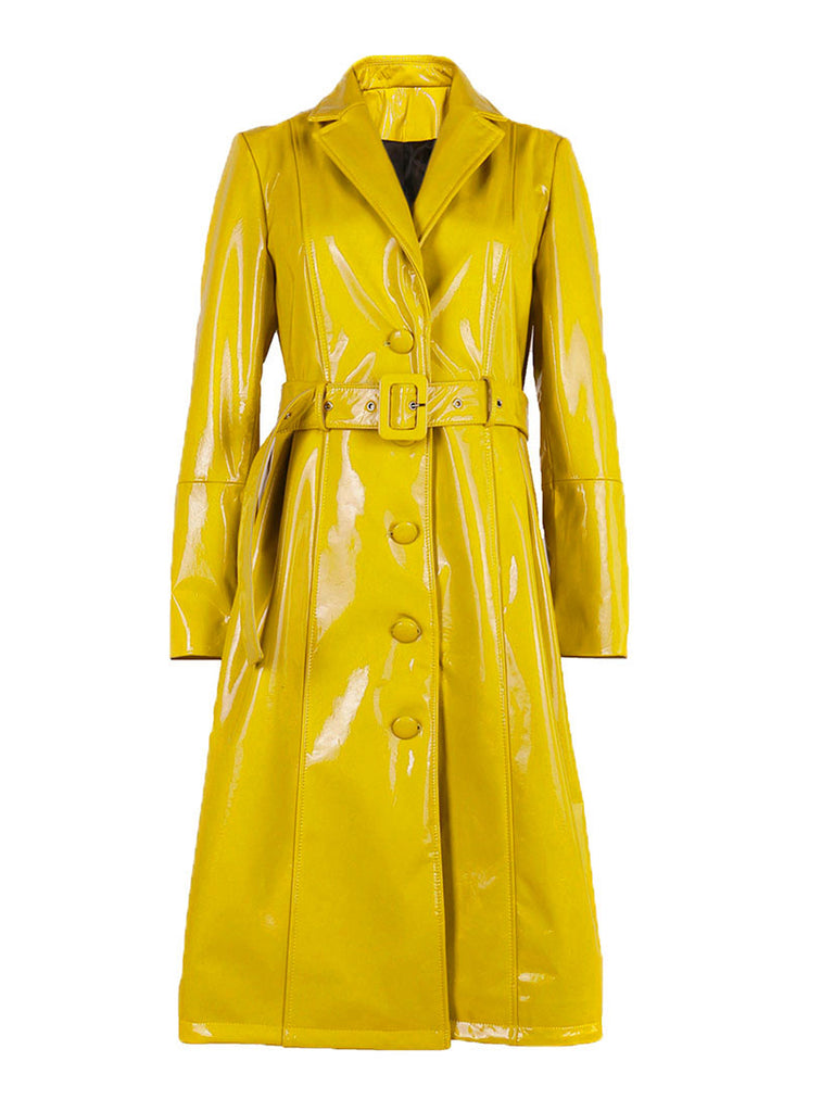 Genuine Patent Leather Trench Coat – ZCRAVE