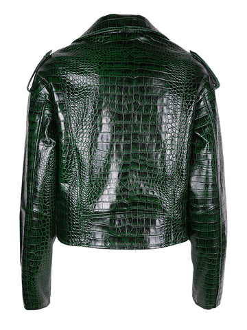 DORE Croc Leather Jacket