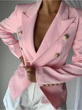 Pink Double Breasted Blazer