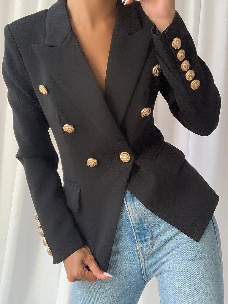 Double-Breasted Blazer in Black