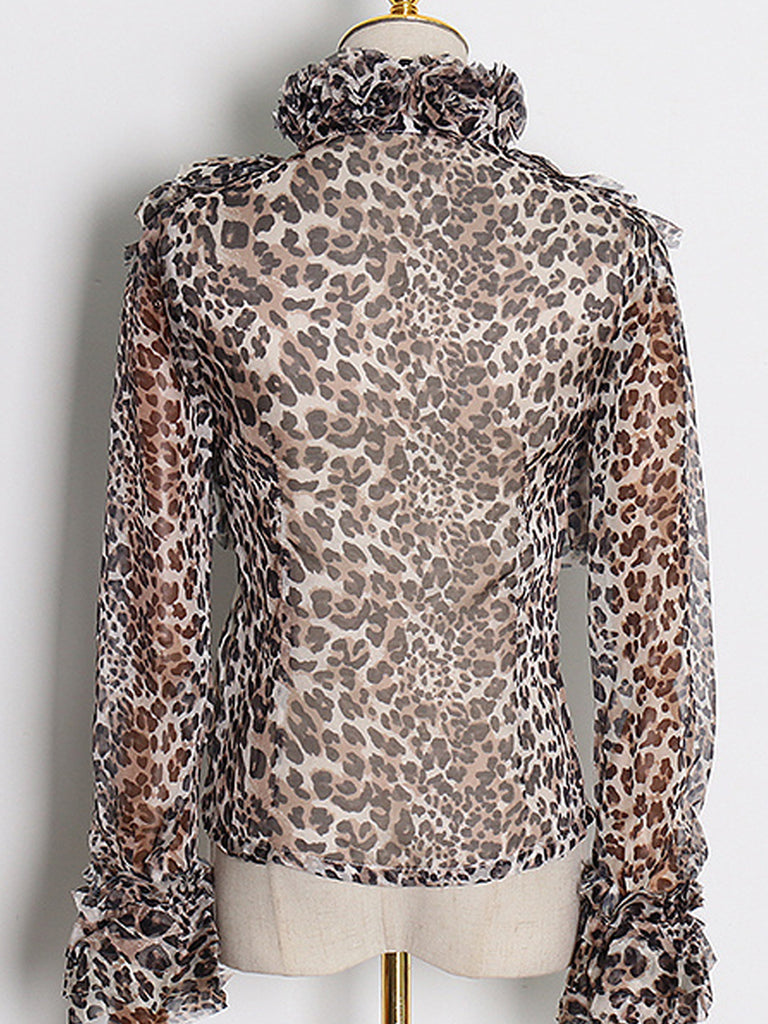 Rayon Ruffle Bralette - Leopard Print – Desvalido
