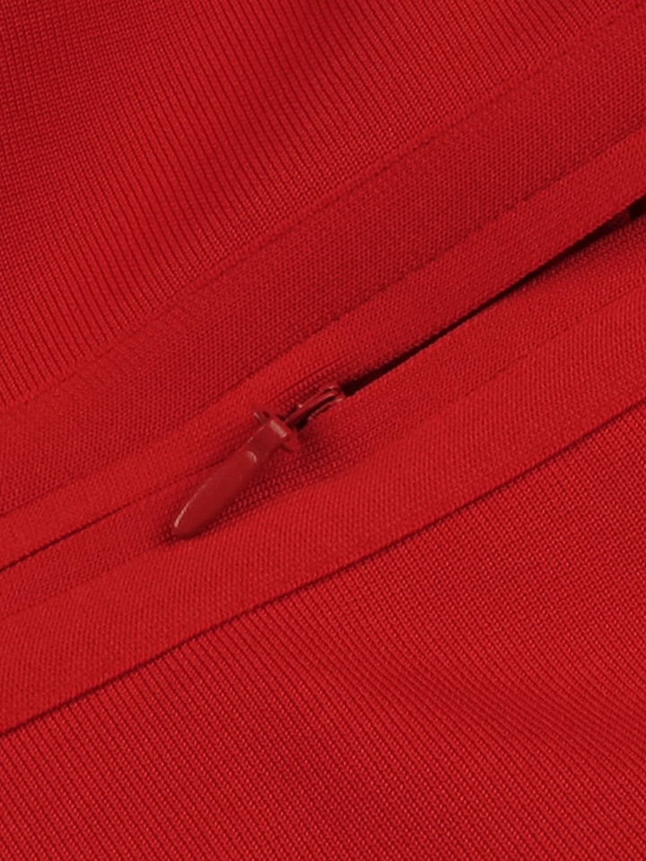 BRIGHTON Slit Dress in Red