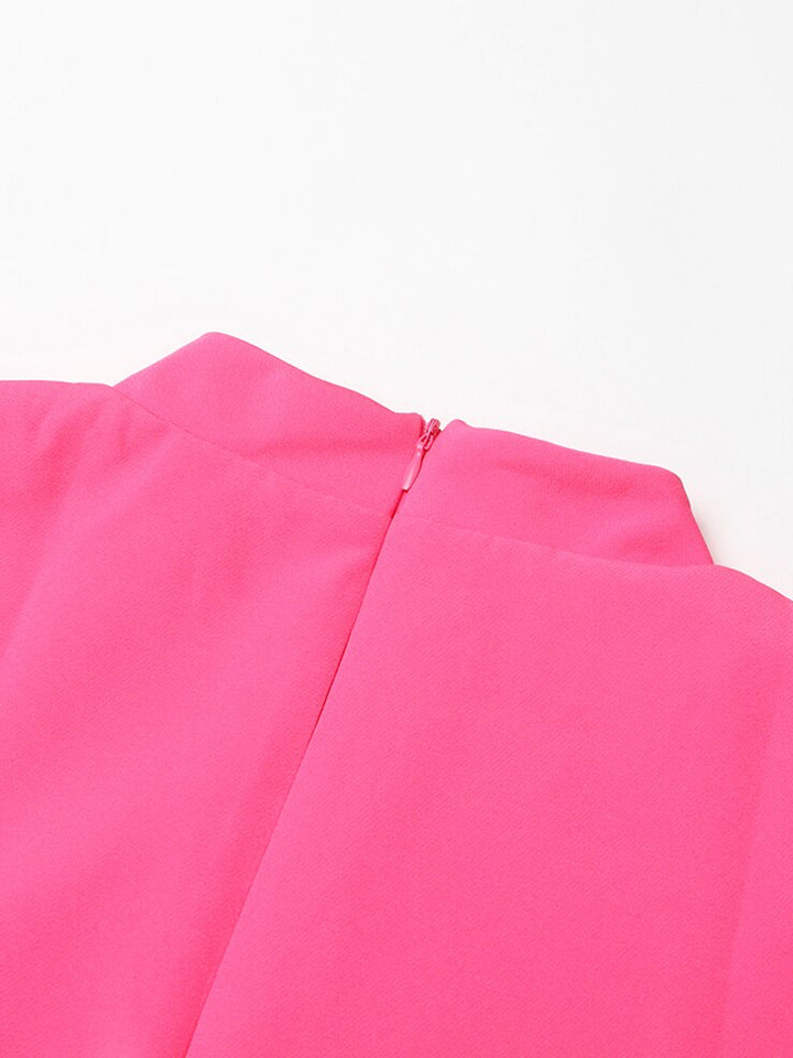 PIUME Mini Dress w Feathers in Pink