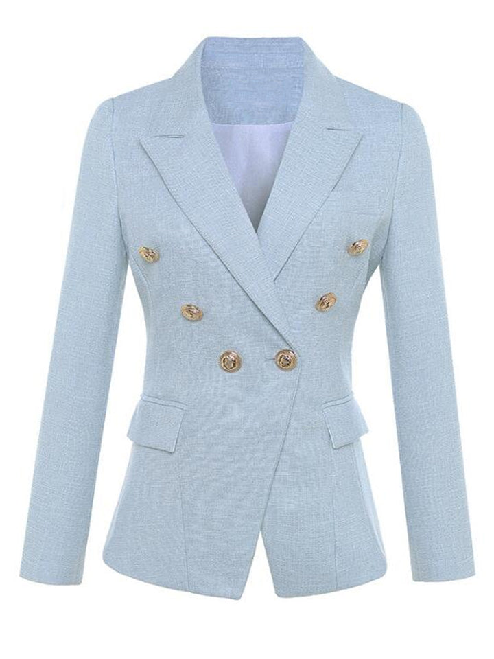 Double-Breasted Cotton-Blend Tweed Blazer