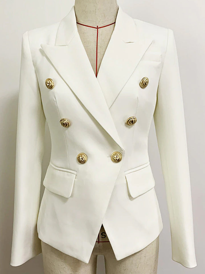 Double Breasted Blazer in White