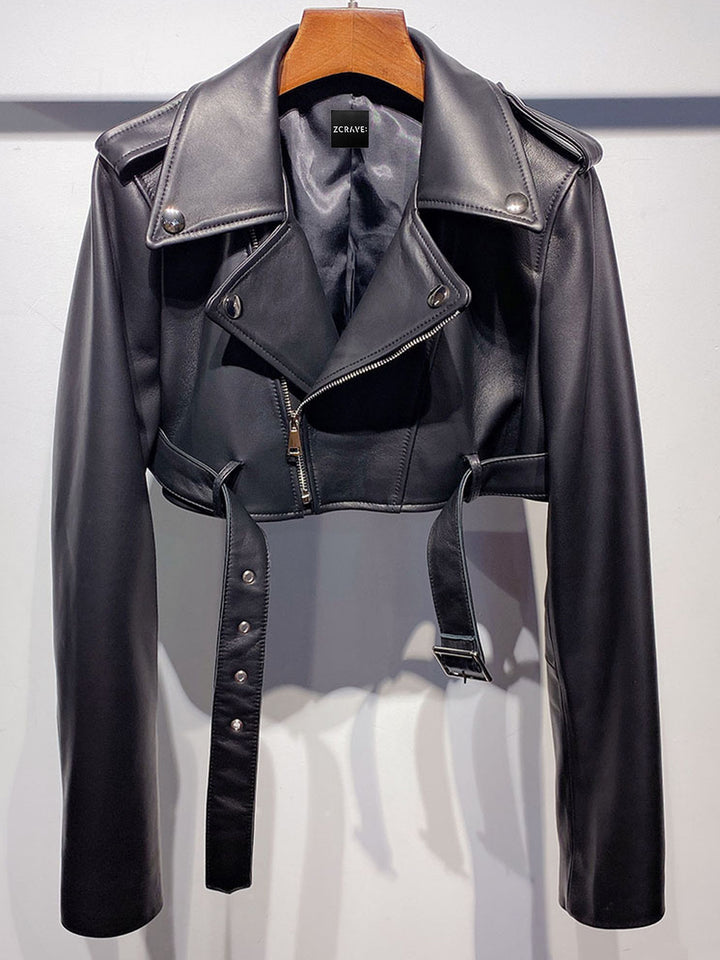 Genuine leather puffer jackets leather short jacket Hilton|AdMilano.it