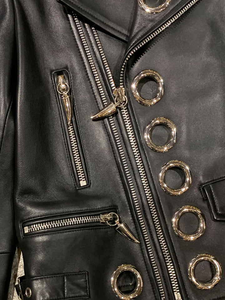 KUI Rivet Motor Leather Jacket