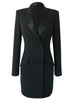 Double-Breasted Blazer Dress in Black