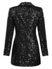 ELEMENTS Double-Breasted Sequins Blazer Dress