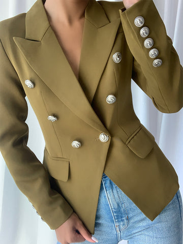 Double Breasted Blazer in Green