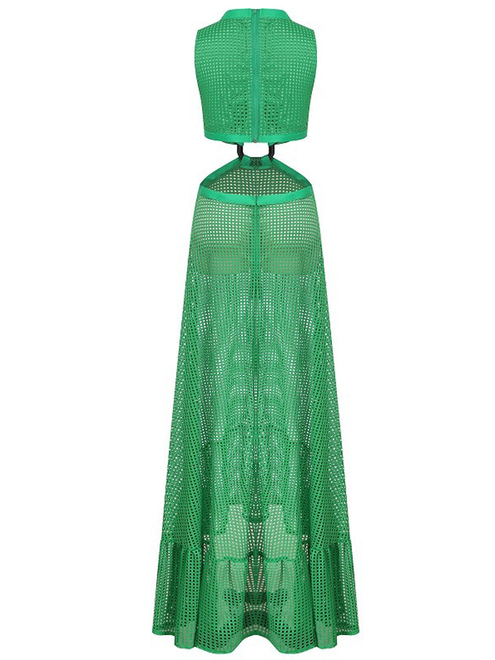ISLA Fishnet Maxi Dress