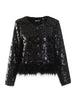 RELLE Sequins & Feather Jacket