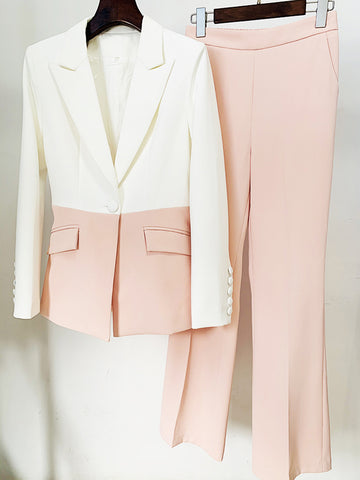 PETELE Blazer & Pants Set in Light Pink